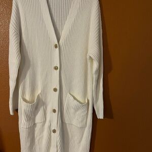 Have Ivory Button-Up Cardigan